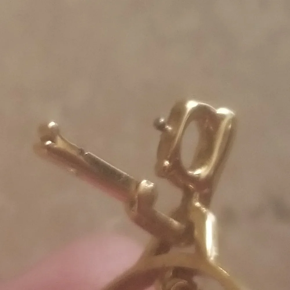 RARE LE LUXURY MONICA RICH KOSANN FLEUR DE LIS QUARTZ 18K CHARM PENDANT ENHANCER